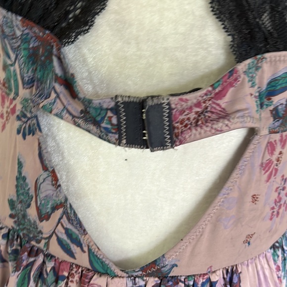RARE Free People Bad For You Lace & Floral Bodysuit Corset Slip Maxi Dress - L - Picture 12 of 16